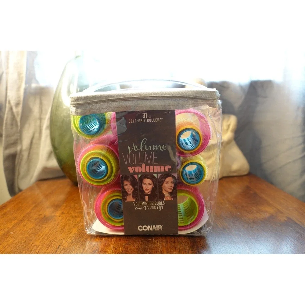 Conair‎ Self Grip Hair Rollers Set 28 Colorful Curls Volume Homemaker Retro
